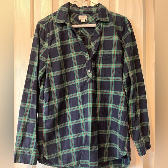 J.Crew XS plaid flannel popover - Picture 3 of 11